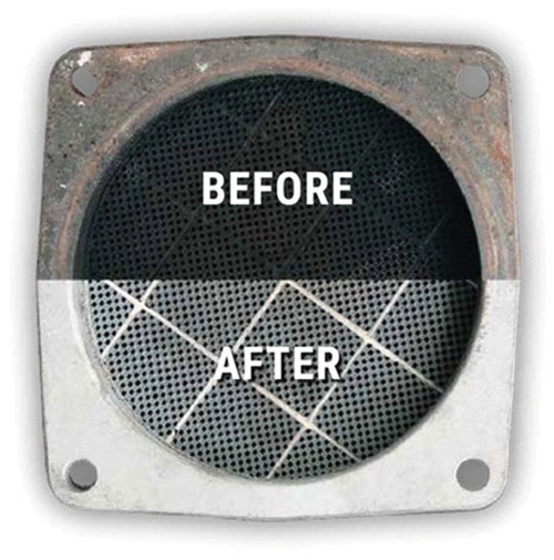 DPF Clean before and after
